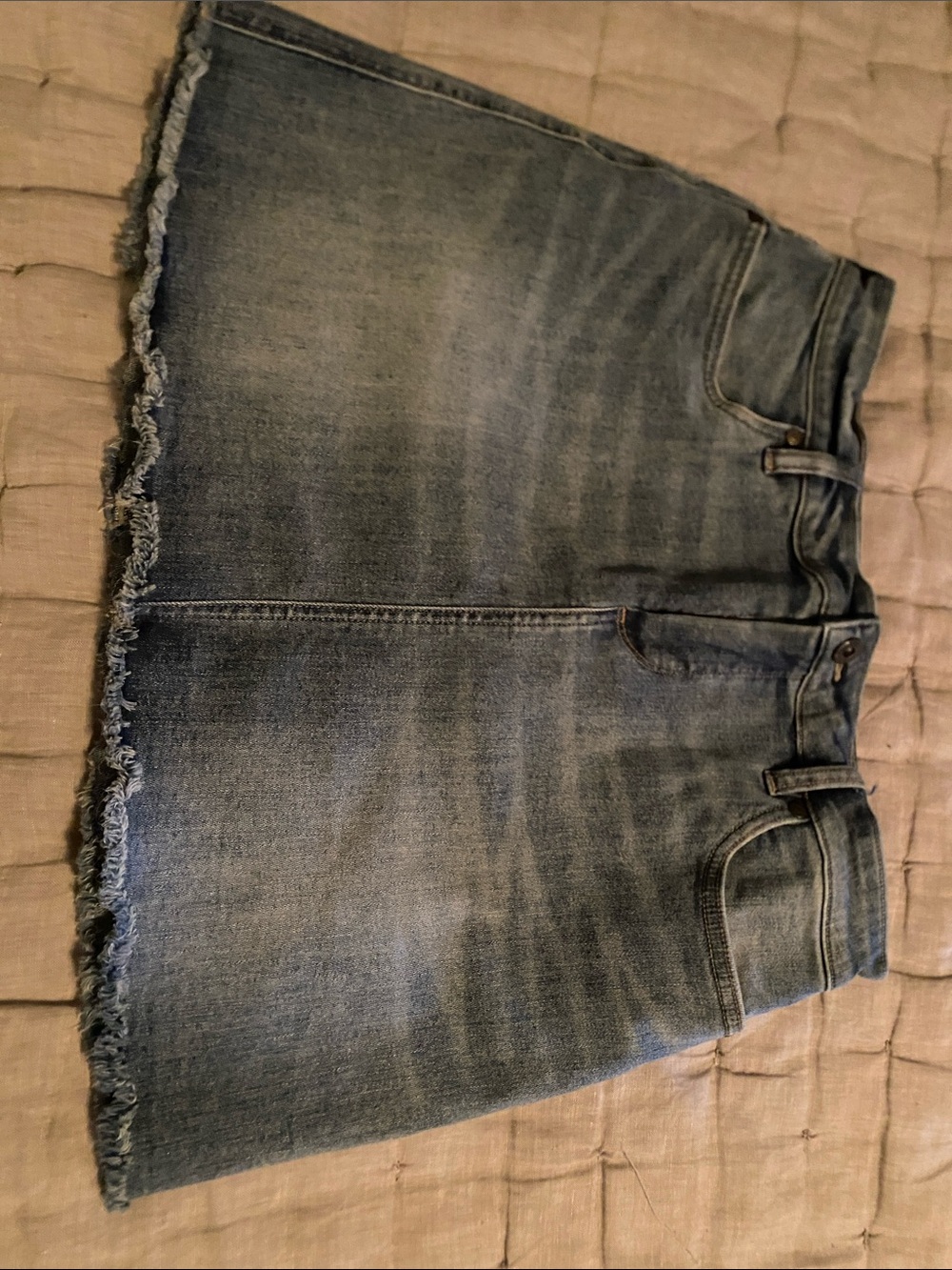Carve Designs Denim Skirt with Frayed Hem